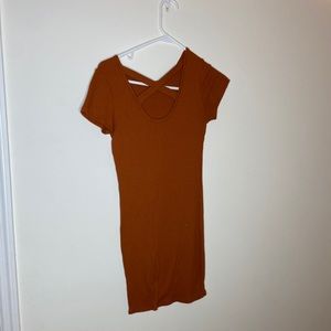 Rust Orange Sweater Dress